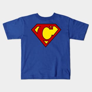 Superhero Symbol Letter C Kids T-Shirt